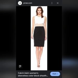 Calvin Klein Black Pencil Skirt Knee-Length Work